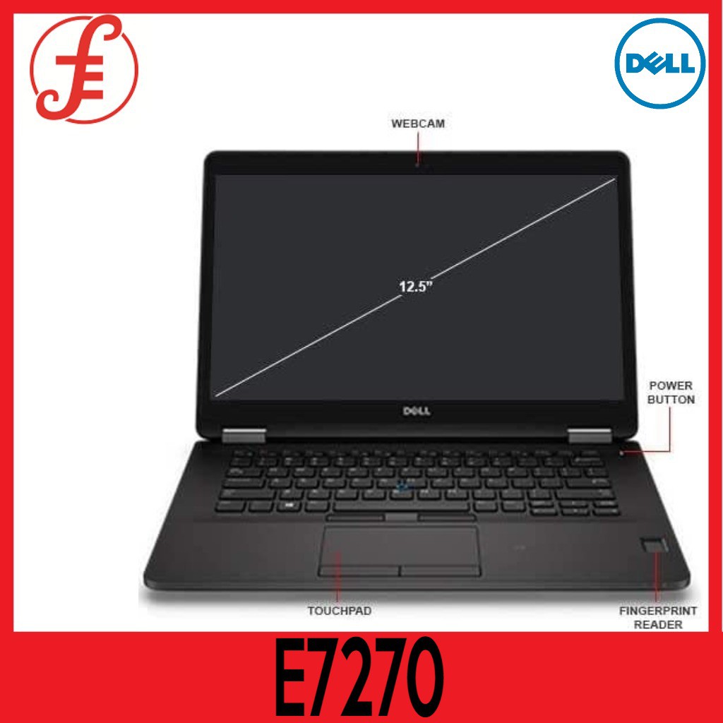 Dell Latitude E7270 12 5inch I5 6th Gen 8gb 256gb Ssd Ram Windows10 Refurbished Shopee Singapore