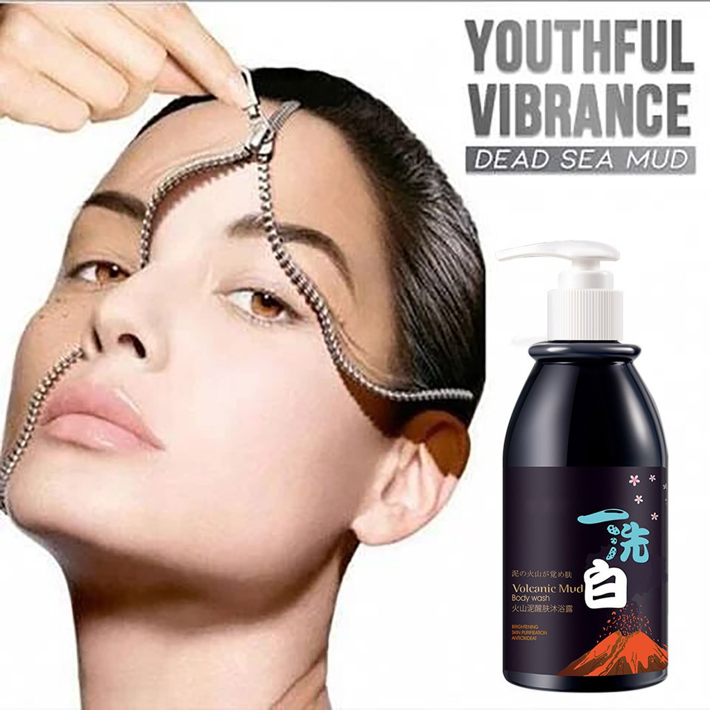 volcanic mud charcoal body wash