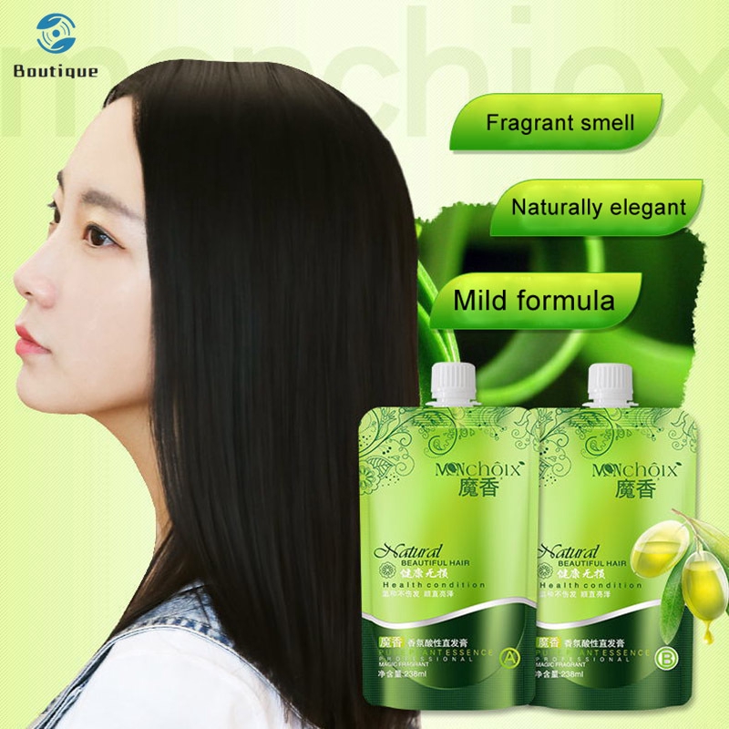 Hair Relaxer Straighter Softener Cream Set Damaged Hair