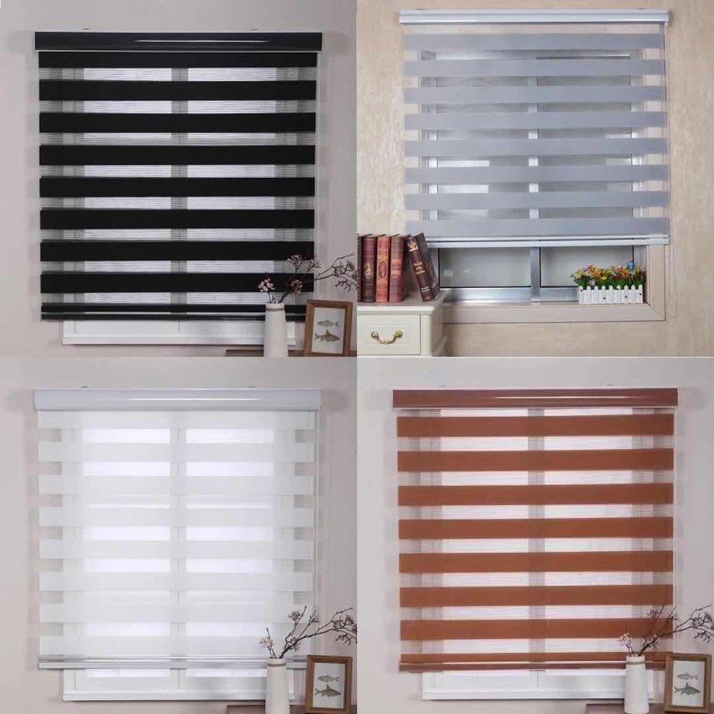 Bidai Tingkap Moden Bidai Dapur Zebra Window Balcony Shutters Shopee Singapore