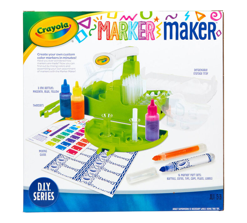 Crayola Diy Marker Making Machine 16 Makeable Markers Customizable Marker Labels Color Mixing Guide Age 8 Shopee Singapore