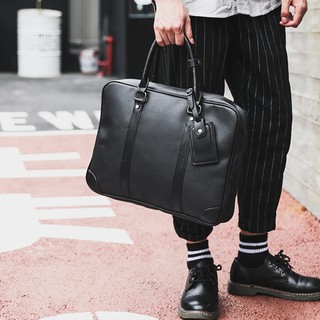 Men Business Leather Tote Bag Briefcase Crossbody Shoulder Bag Large Capability
