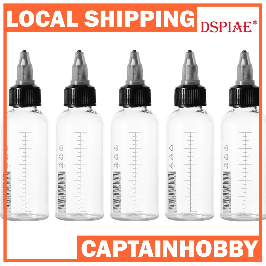 75ML Empty Paint Mixing Bottles by DSPIAE for Tamiya Mr. Color Acrysion