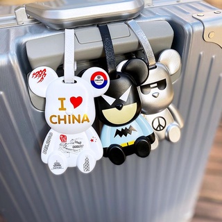 Suitcase Tag Luggage Creative Violent Bear Boarding Pass Strap Pendant Listing