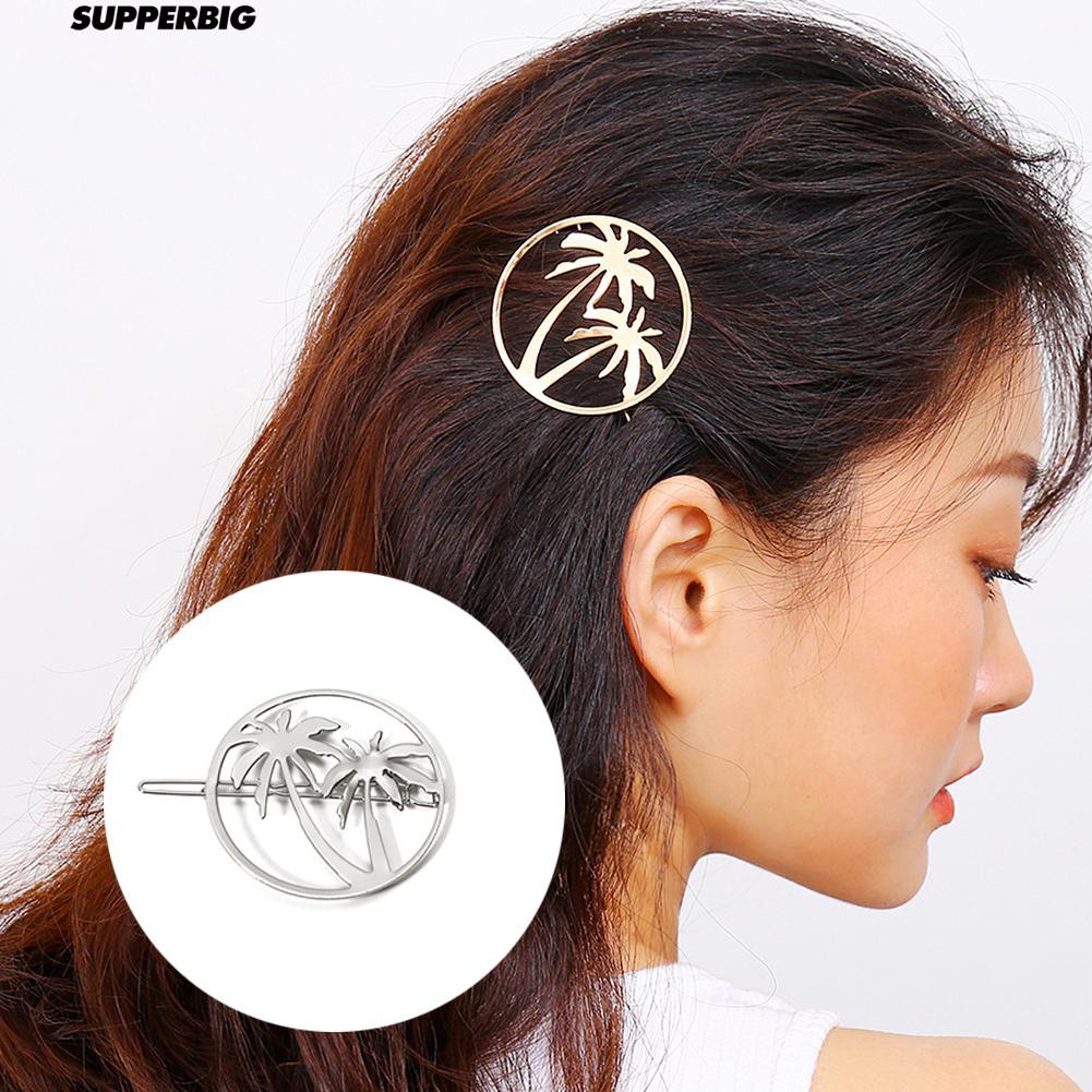Supperbig Hollow Coconut Tree Hair Side Clip Hairpin Bobby Pin