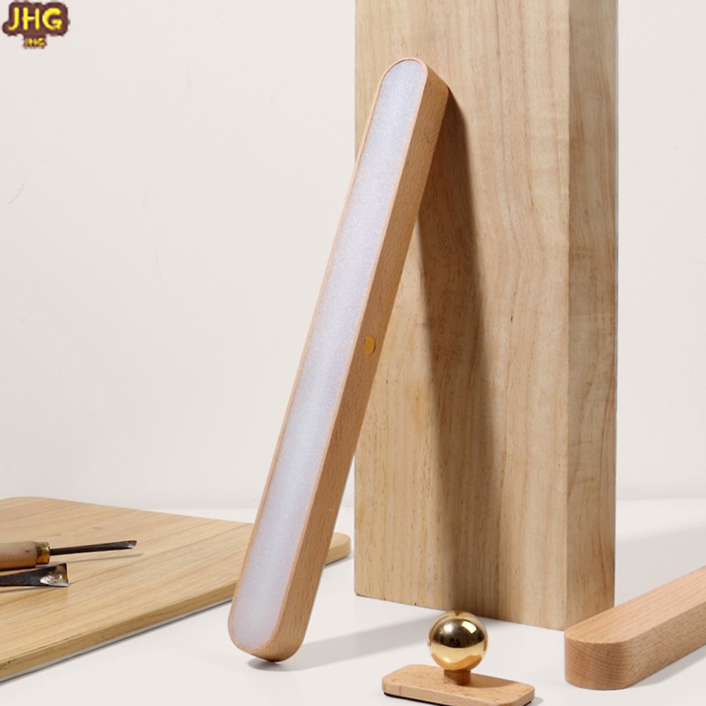 led baton wall light wooden magnetic light rechargeable