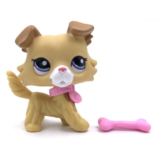 2pcs Littlest Pet Shop Pink Great Dane Dog LPS 2598 5701 Kids Birthday Gift Toys 