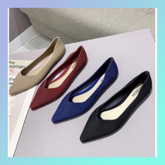 Flat pointed Jelly shoe Alina Shopee Singapore