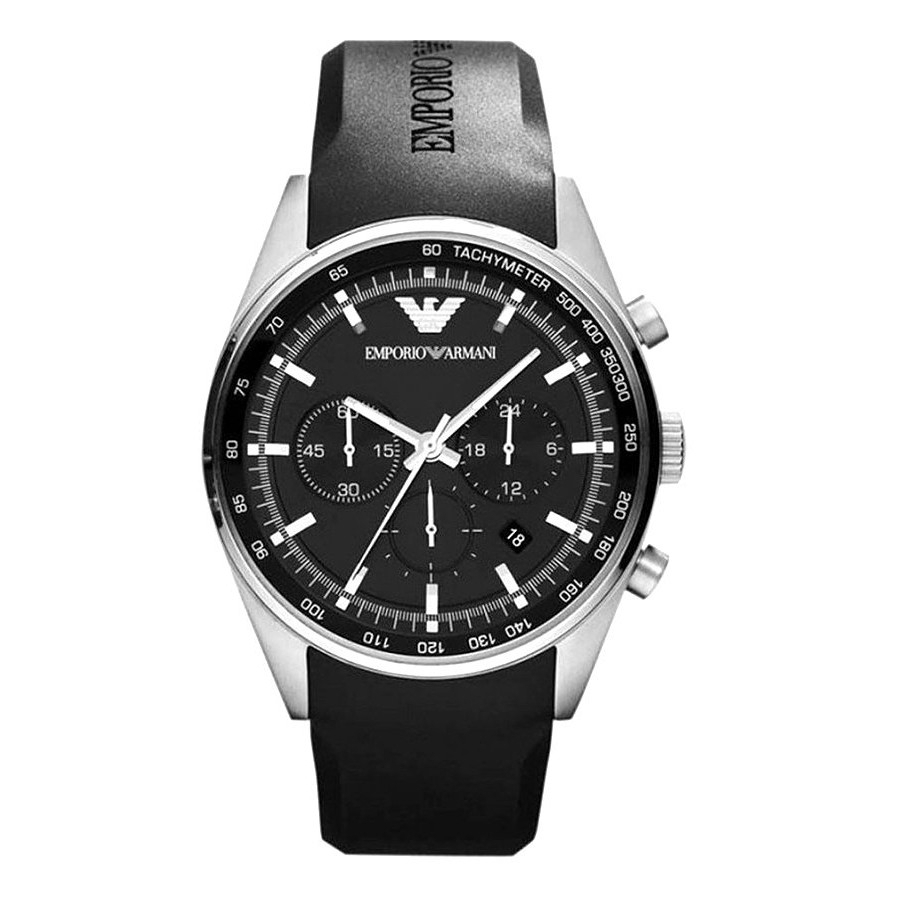 Sporty Chrono Black Dial Watch AR5977 
