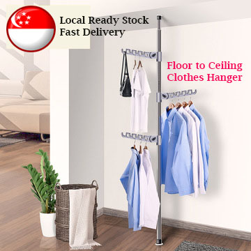 Simple Bedroom Floor To Ceiling Pole, Floor To Ceiling Laundry Pole