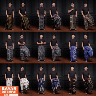Adult solo wayang batik Sarong Pants - Sogan