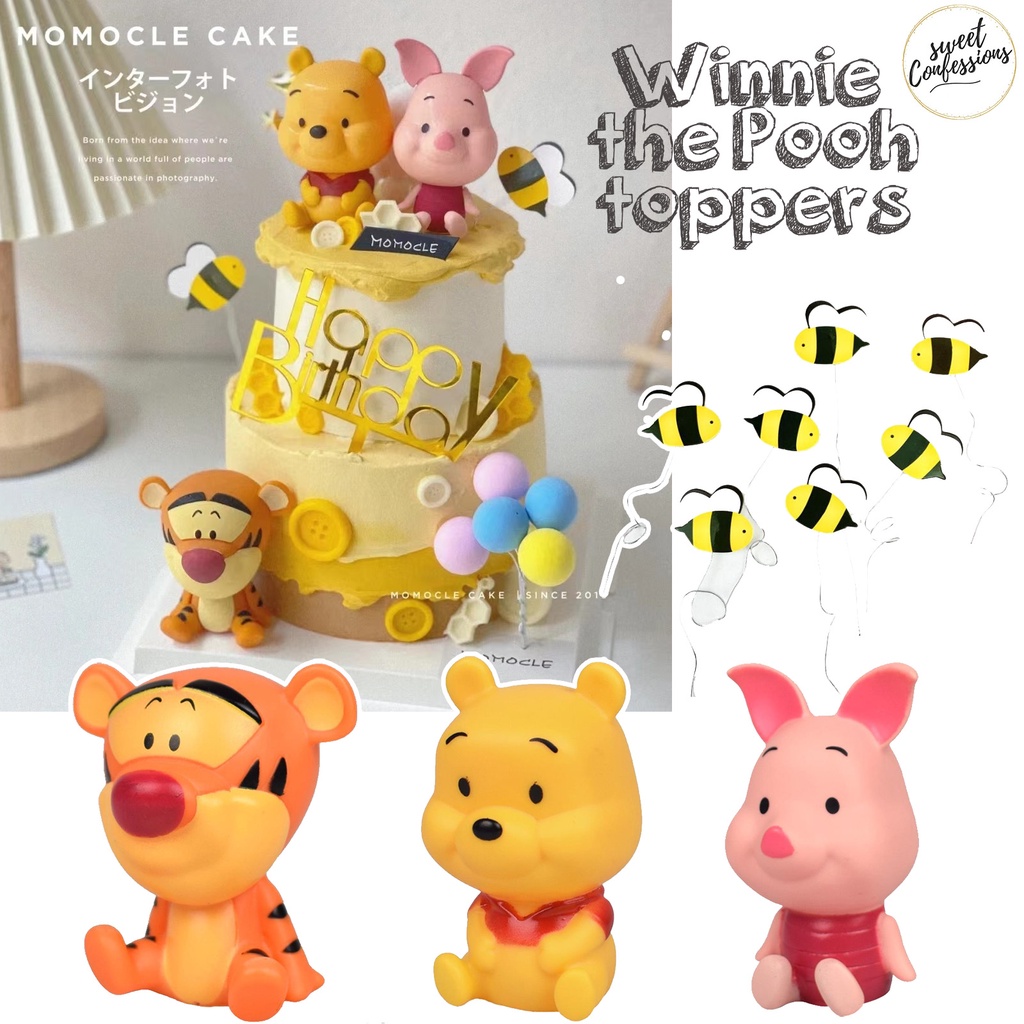 Winnie the Pooh toy figurine cake topper piglet tigger cake decoration