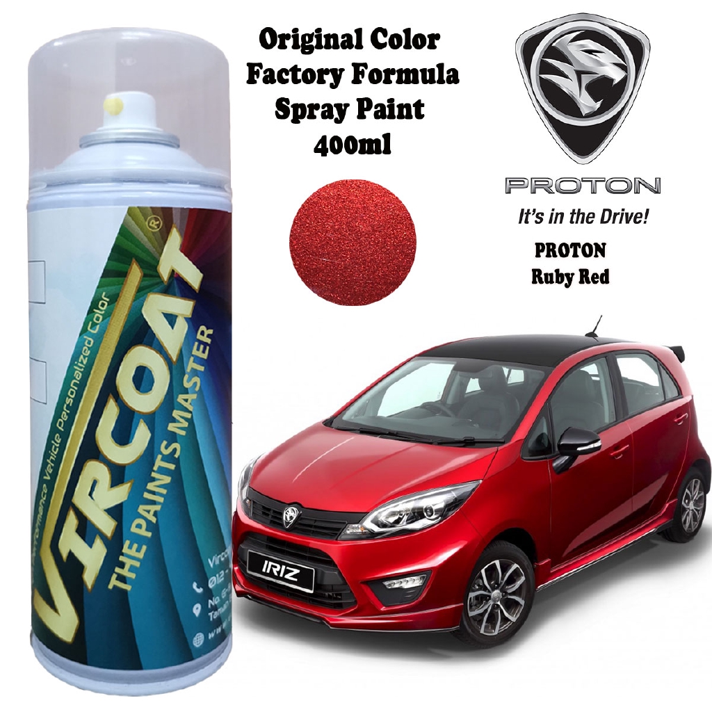 Shop Malaysia Vircoat Aerosol Spray 2k Paint Car Body Motor Sport Rim Paint Proton Ruby Red A0218 Shopee Singapore