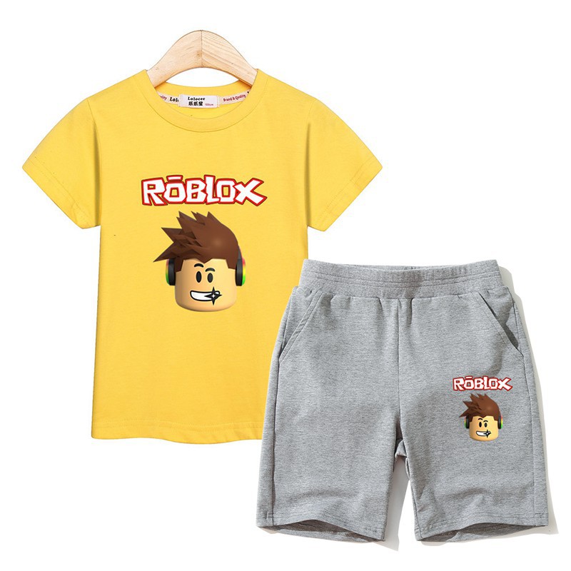 Kids Suit Roblox Clothing Boys Costume Baby T Shirt Shorts Boy Set Shopee Singapore - nice vest bottom roblox