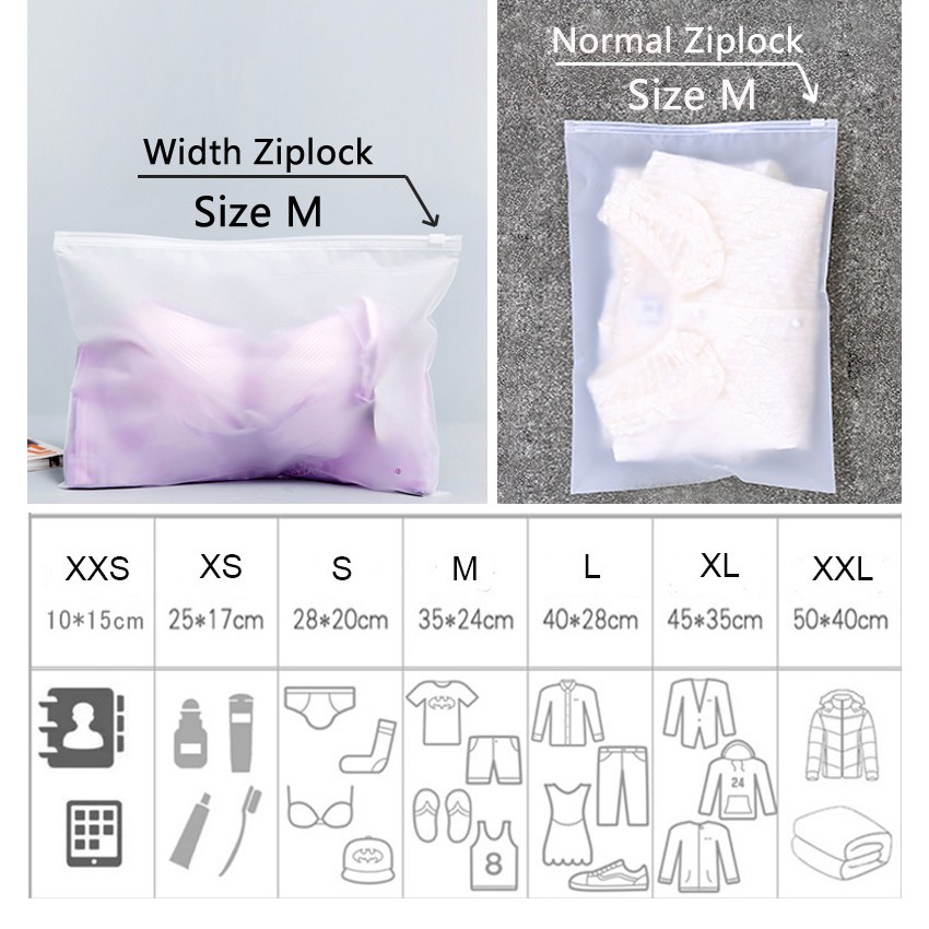 Waterproof Transparent Underwear Storage Bag Travel Portable Ziplock Bag