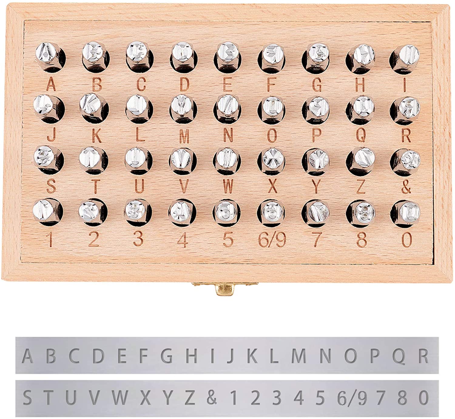 Beebeecraft 36pcs 6mm 1 4 Inch Number Alphabet Punch Sets Uppercase Alphabet A To Z Number 0 To 8 And Symbol Metal Stamp Punch Tool Kit For Diy Jewelry Making Platinum Shopee Singapore