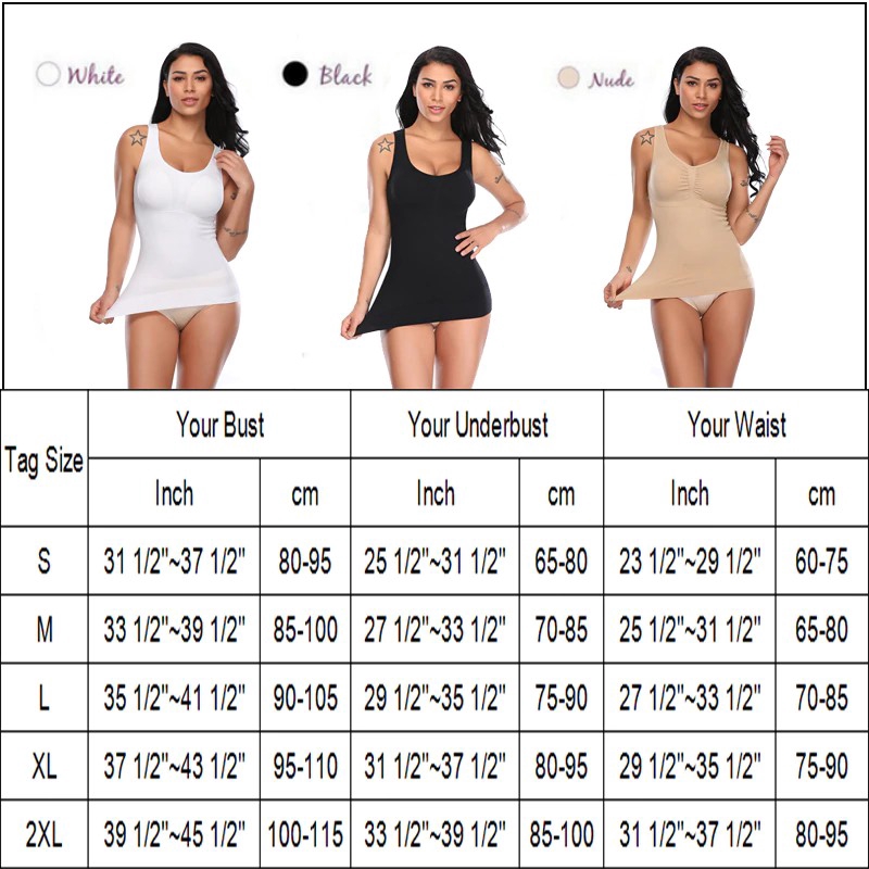 slimming tank top with built in bra
