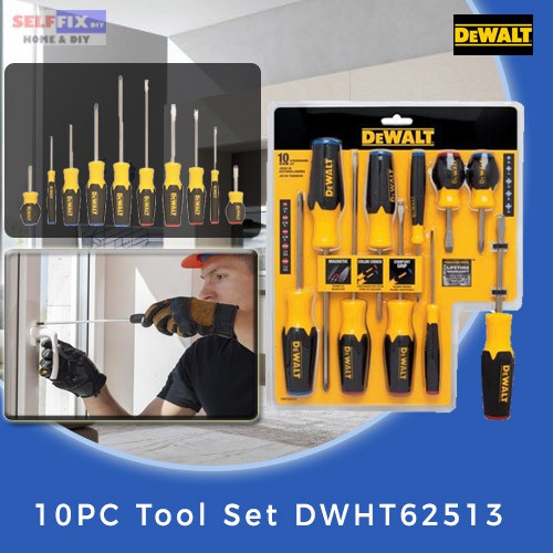 Dewalt DWHT62513 10Piece Screwdriver Set Shopee Singapore