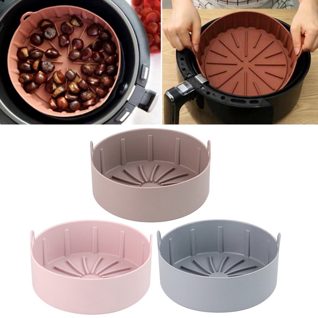 Ready Stock ]Air Fryer Silicone Pot Multifunctional Reusable Liner Heat  resistant Oven Accessories for Home Kitchen Baking | Shopee Singapore