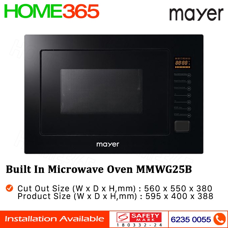 Mayer BuiltIn Microwave Oven MMWG25B Shopee Singapore