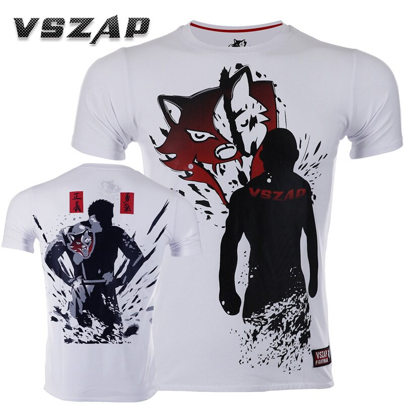 in Fight Style for Training Sports Exercise Running Gym Clothes T Shirts for Men Boxing Gear