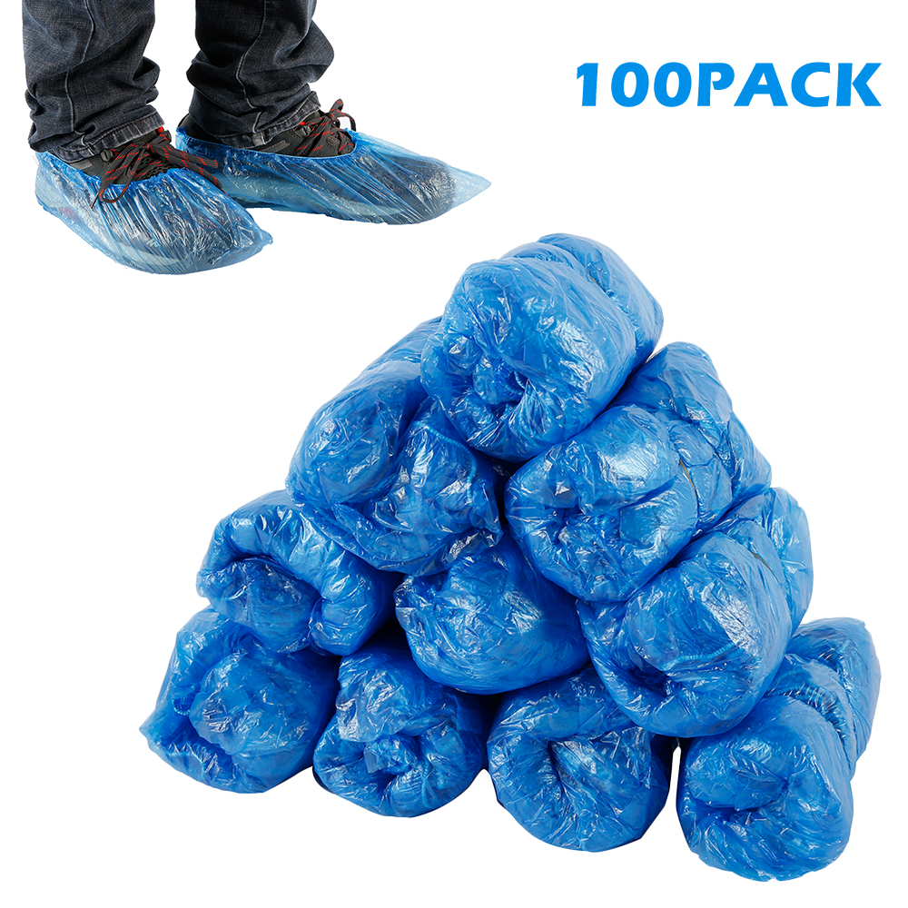 100pcs/Pack Disposable Overshoes Rain Waterproof Shoe Cover Boot Cover Protector 