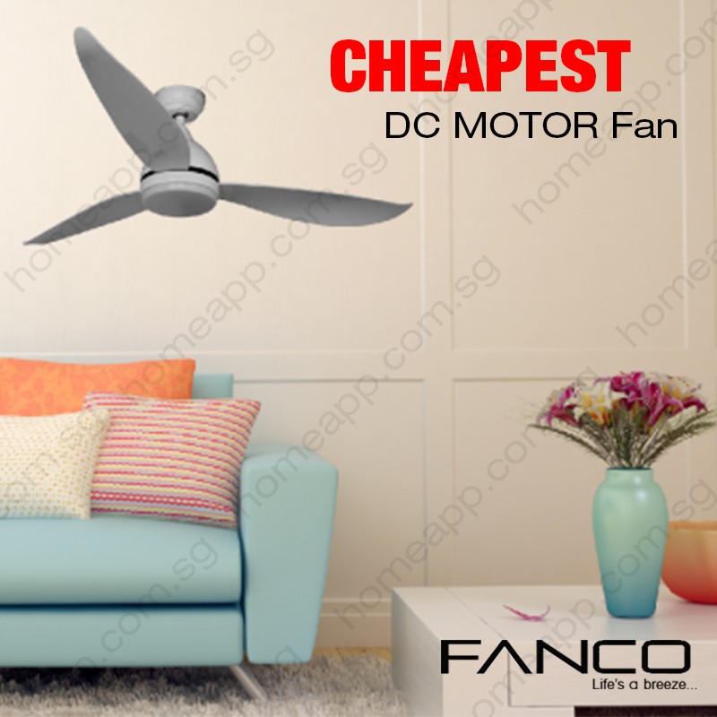 Dc Motor Fanco B Star Ceiling Fan With 3 Tone Led Light Remote And Free Installation