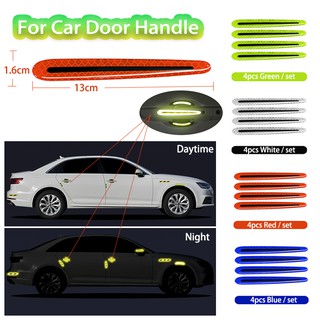Side Door Fender Reflective and Rear Trunk Fender Back Warning Molding Trim Sticker Safety Markers Automotive Reflective Car Side Mirror Red 