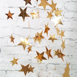 4M Star Garland Banner Paper Stars Streamer Bunting for Birthday Party Decoration Kids Room Decor Baby Shower Supplies #1