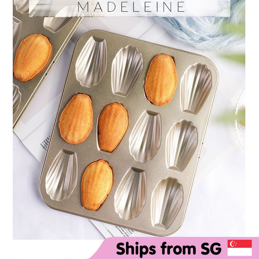 12 hole Madeleine nonstick metallic mould tray madeleines cake pan