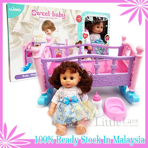 baby doll rocking cradle