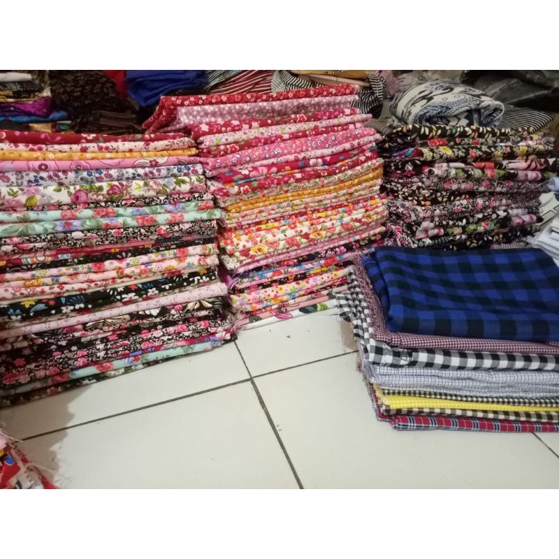 Kiloan Korean Cotton Fabric Uk. 100120 cm Shopee Singapore
