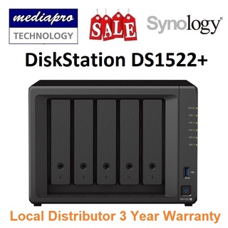 SYNOLOGY DiskStation DS1522+ 5-Bay NAS ( without HDD ) - 3 Years SG Distributor Warranty