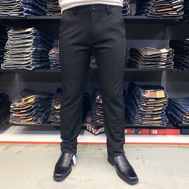 seluar slack hitam slim fit