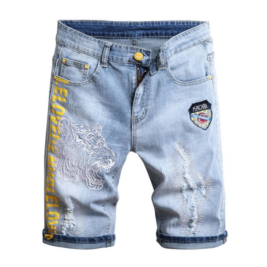 Men Denim Shorts Short Jeans Short Pant Midi Pant Knee Length Pant Casual Shorts
