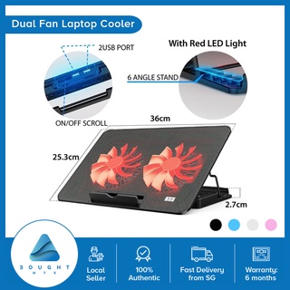 Laptop Cooler USB Fan Cooling Accessories 2 Fan Power Adjustable Speed Fan Speed Notebook Gaming Pad 2 Sizes