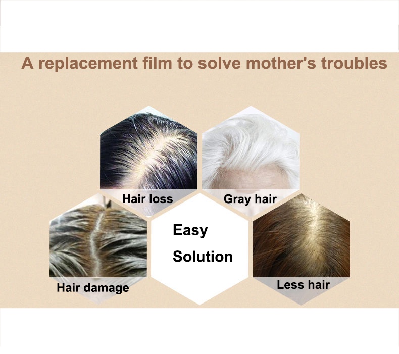 Men's wigs and curls can increase hair and cover white hair to change