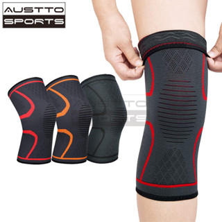 Austto 1PC Knee Guard Support Compression Protector Sleeves for Pain Relief Running Basketball Squats Fitness Workouts