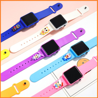 New Style Children's Square Doll LED Electronic Watch Sports Button Cartoon Bracelet Wholesale