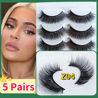 5 Pairs/3 Pairs False Eyelashes Novice 3D Three-Dimensional Little Devil COS Natural Thick Curling