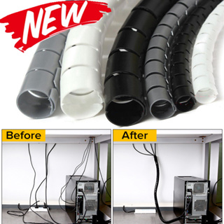 【🔥HOT SALE🔥】28mm Cable Holder Organizer ,Flexible Spiral Tube Cable Organizer Wire Management Cord Protector Cable Winder