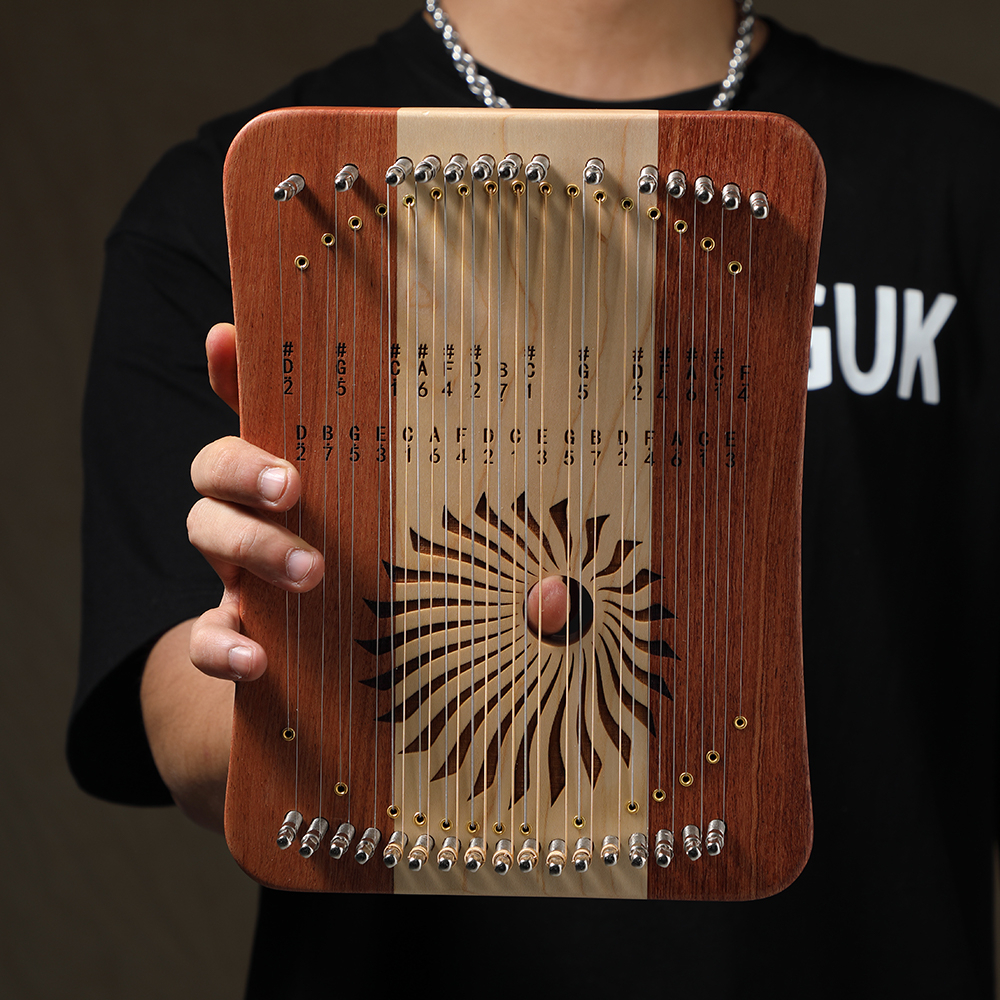 Hluru Lyre Harp 17/31 Note Finger Playing Strings Thumb Piano Veneer Small Harp Professional Leyaqin
