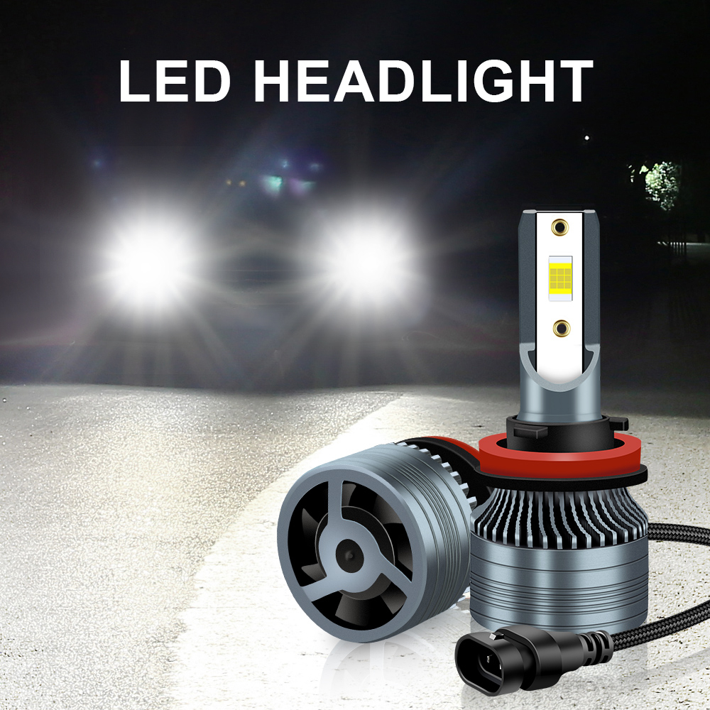 2 Chiếc Siêu Sáng 9 LED H4 Đèn Pha H1 H7 H8 H9 H11 9006 9005 9012 Bóng Đèn Ô Tô 12V Chùm Thấp Cao 6000K Bóng Đèn Chống Thấm Nước