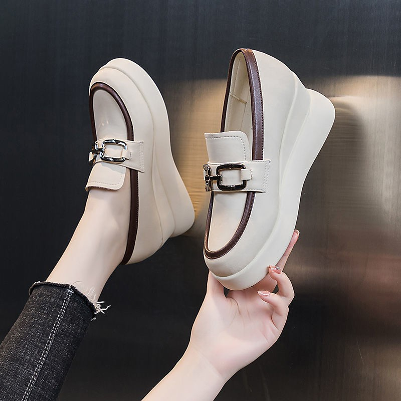 Ready Stock Ppgou Wedges loafer Platform Shoes
