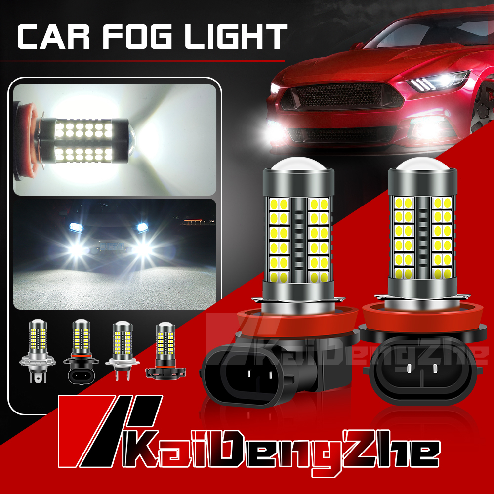 Set 2 Đèn LED Sương Mù H8 H9 H16 9006 HB4 P13W 54SMD H11 1600LM 6000K 3030 Chuyên Dụng Cho Xe Hơi