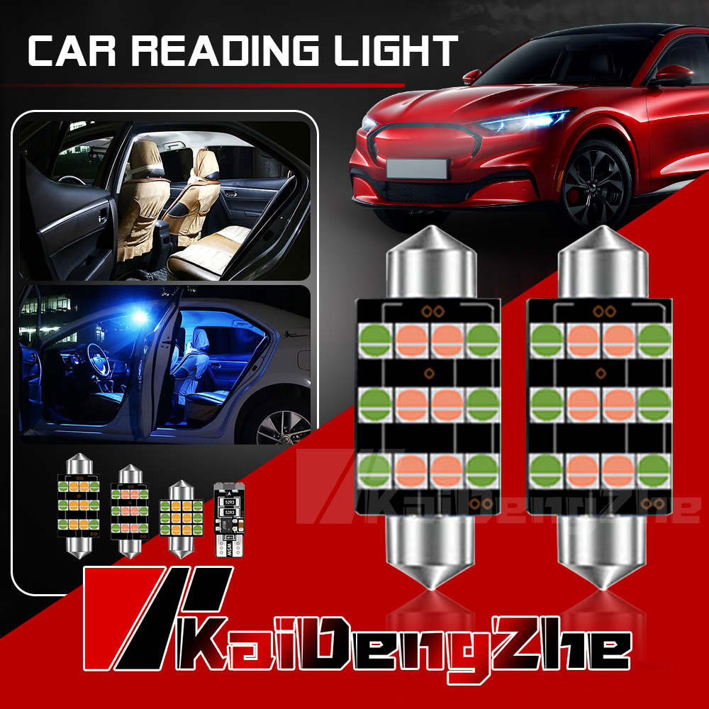 Bóng Đèn LED T10 & 31 36 39 41mm C5W W5W Bóng đèn led ba màu sáng