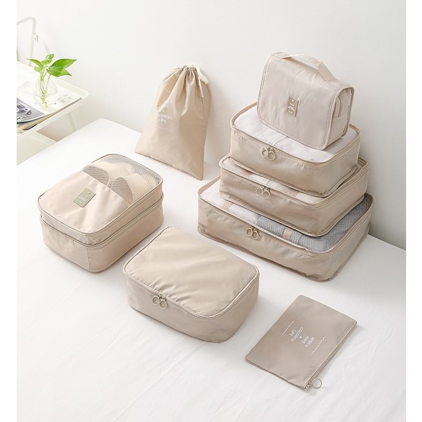7 In 1 /10 In 1Travel Organizer Bags Cosmetic Bag Foldable Waterproof Luggage Storage Bag Set Travel