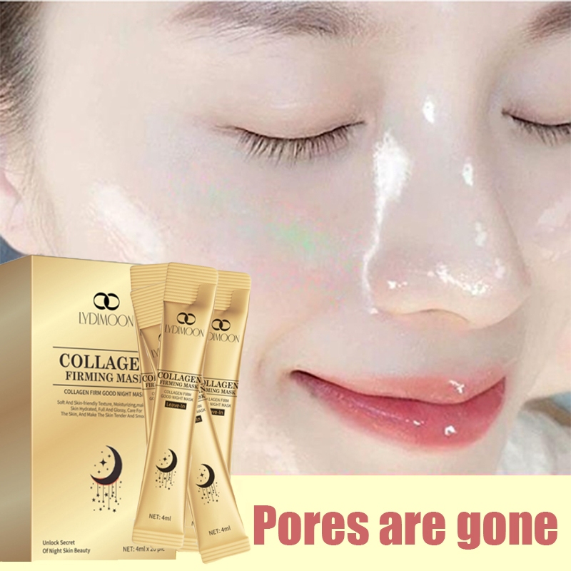 LYDIMOON Sleeping Beauty Mask Real Deep Mask 20pcs Collagen Firming Gel Mask Pore Tightening, Hydrating, Low Molecular Profession Facial Care and Skin Nourishment