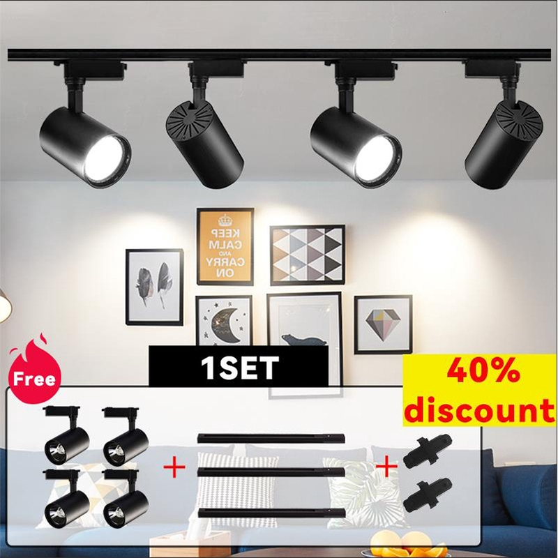 CANMEIJIA Track Light Set Track Lamp Rail 40W 30W 20W 12W