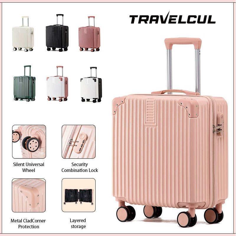 18inch Fashion Lightweight Luggage Traevl Bag 7kg Hand Carry Luggage 360° Universal Wheels Suitcase